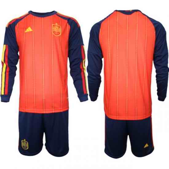 Spain 2026 FIFA World Cup Soccer Jersey Red LONG BLANK